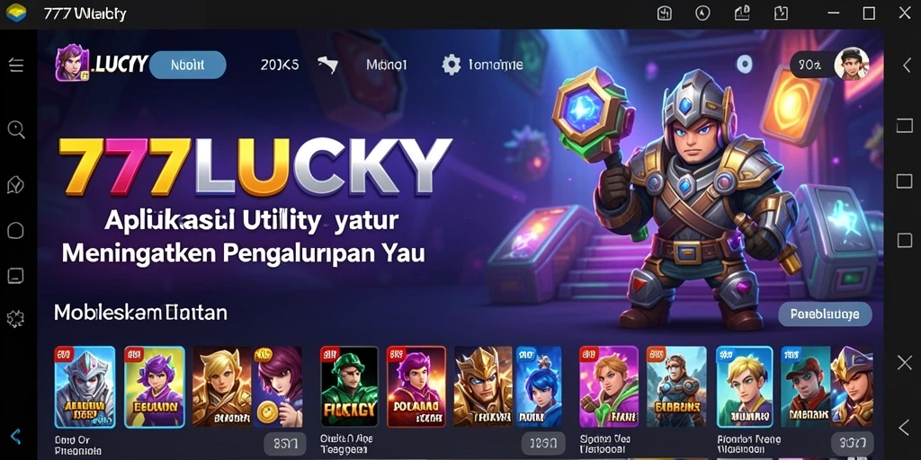 Tampilan antarmuka aplikasi 777LUCKY yang modern dan intuitif.
