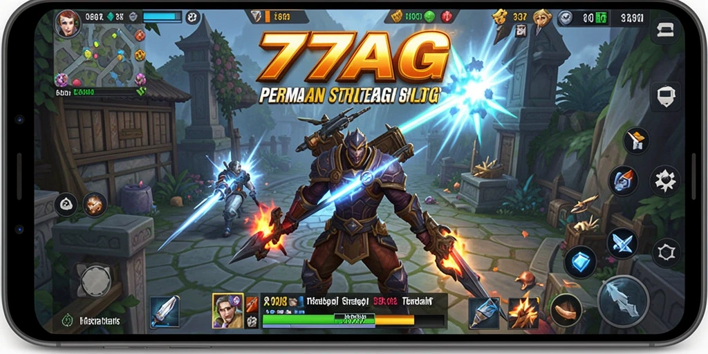 Screenshot gameplay 77AG menampilkan strategi pertempuran yang mendebarkan.