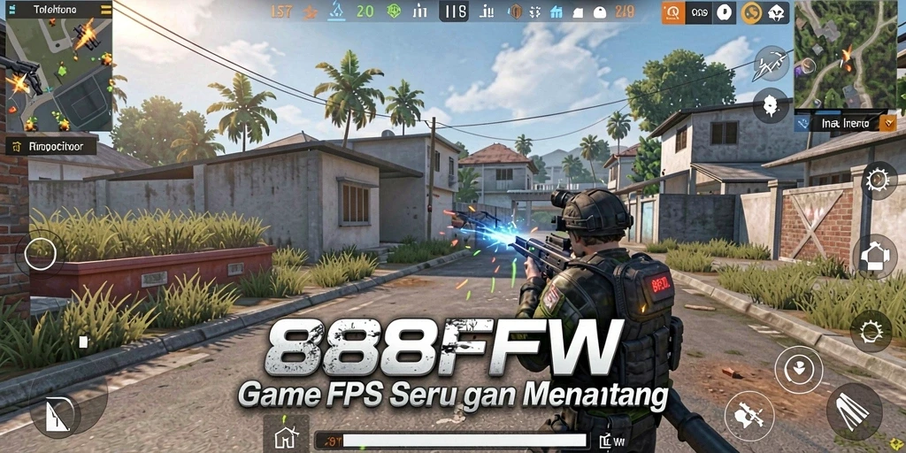 Screenshot gameplay 888FW menampilkan aksi tembak-menembak yang seru dan mendebarkan.