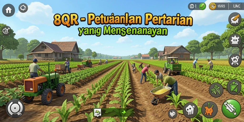 Tampilan gameplay 8QR yang menawan di dunia pertanian.