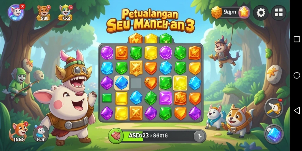 Tampilan gameplay seru dan penuh warna dari ASD123.