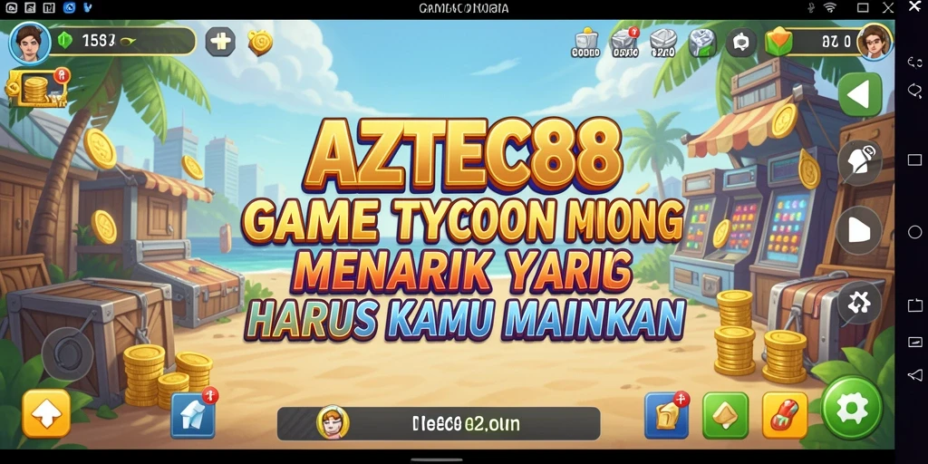 Screenshot gameplay AZTEC88 menampilkan strategi bisnis yang menarik.