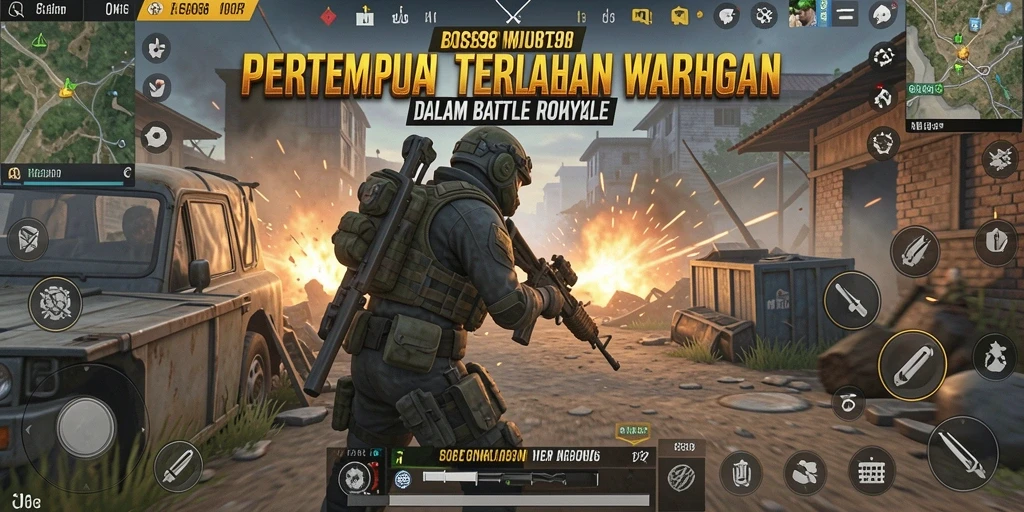 Tampilan aksi seru dalam game Battle Royale BOS898.