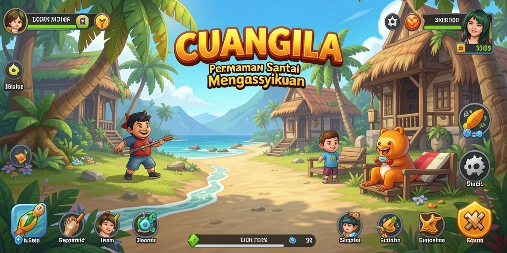 Tangkapan layar gameplay CUANGILA yang penuh warna dan menghibur.