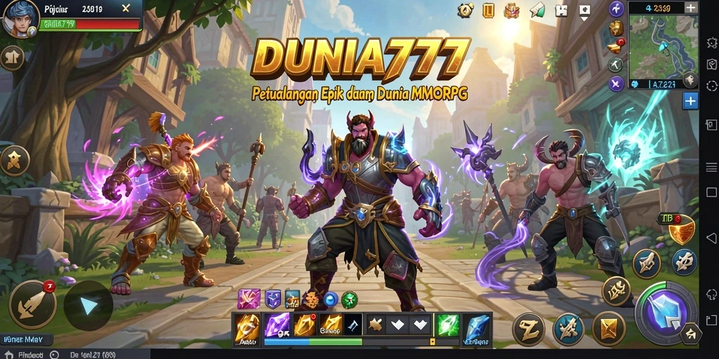 Gameplay epik DUNIA777 dalam dunia MMORPG.