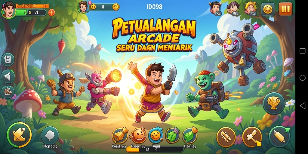 Menampilkan gameplay seru dalam ID098 dengan tantangan yang menarik.