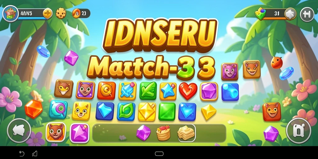 Tampilan gameplay IDNSERU yang seru dan penuh warna.