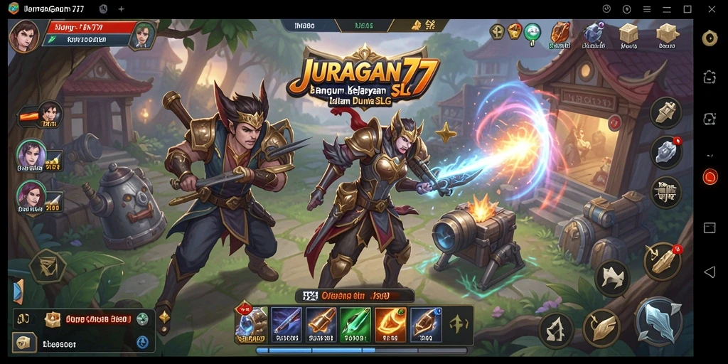 Tampilan gameplay yang menegangkan di JURAGAN77.