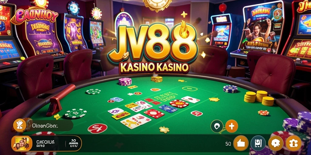Screenshot permainan JV88 menampilkan aksi mendebarkan permainan kasino.