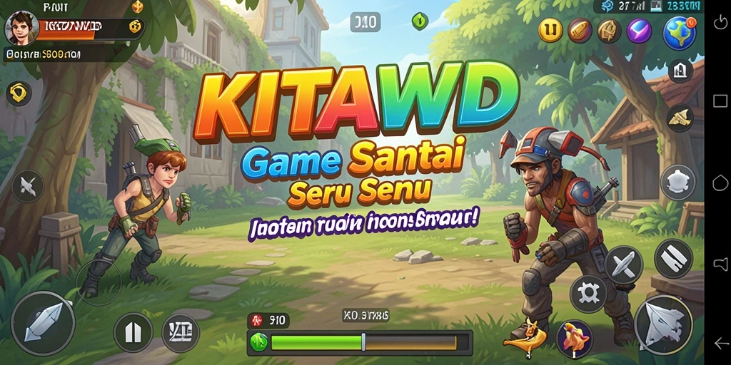 Screenshot utama menunjukkan gameplay seru dan interaktif dalam KITAWD.