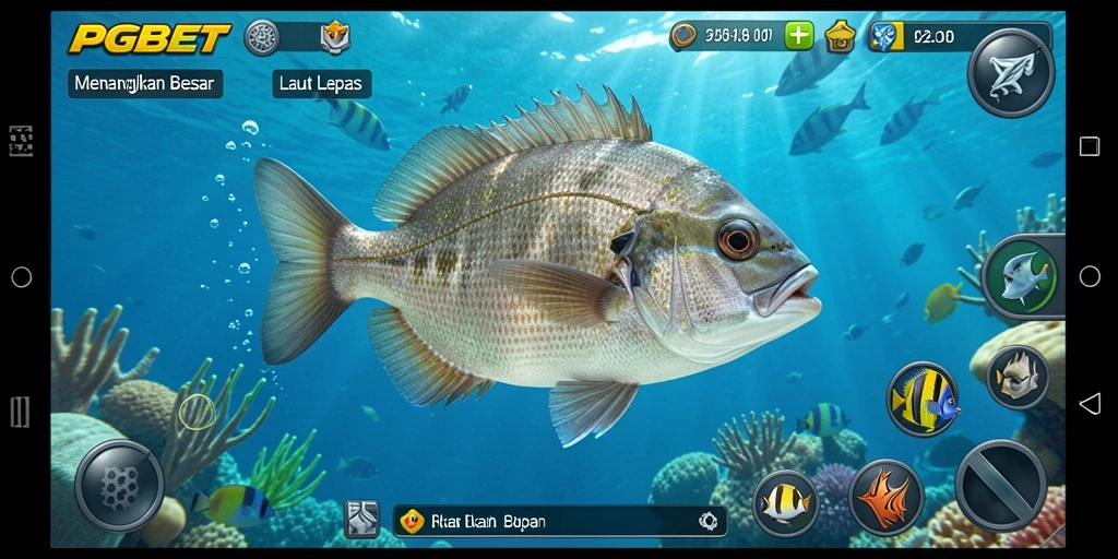 Tangkapan layar gameplay PGBET menampilkan serunya menangkap ikan.