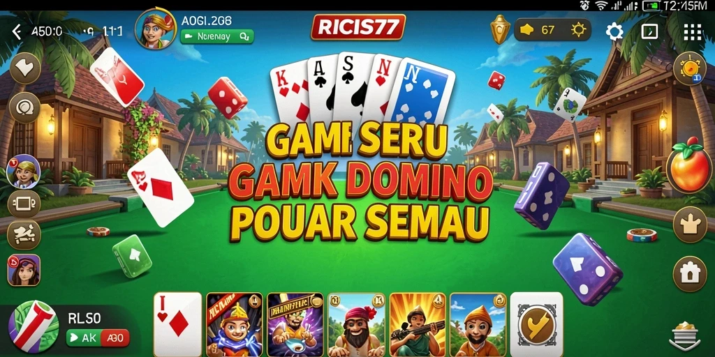 Tampilan seru gameplay Domino di RICIS77.