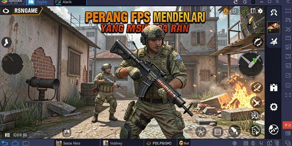Tangkapan layar menampilkan aksi seru gameplay FPS dari RSNGAME.