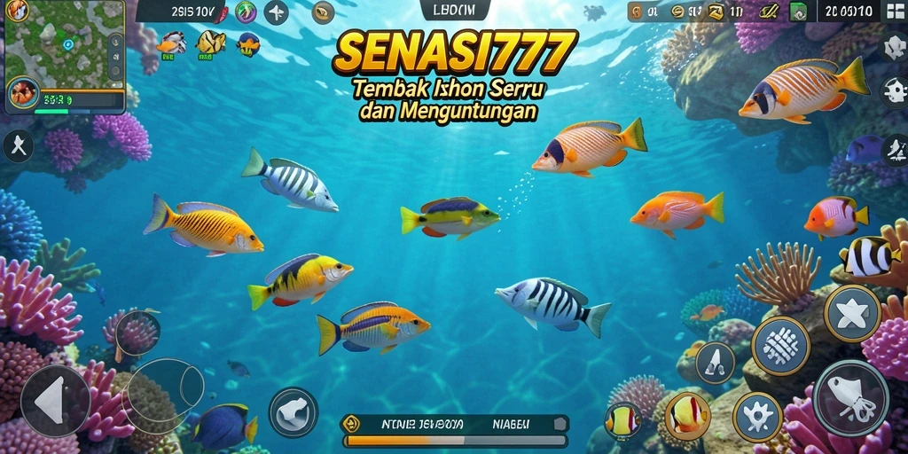 Tampilan gameplay menembak ikan yang seru dan menantang.