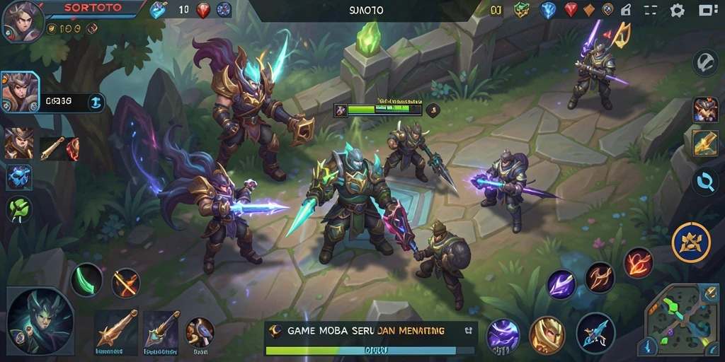 Tampilan gameplay menarik dalam pertempuran seru di SORTOTO.