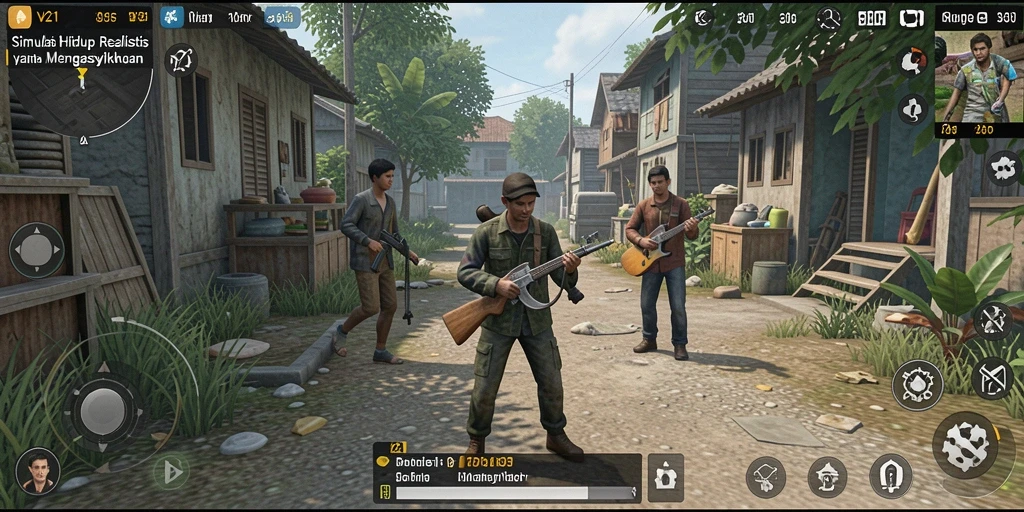 Menampilkan gameplay V21 yang menarik dengan keputusan strategis yang harus diambil.