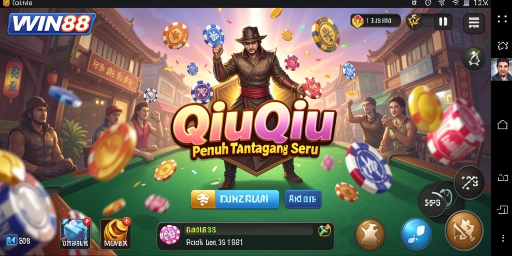 Tangkapan layar gameplay QiuQiu yang mengasyikkan di WIN88.