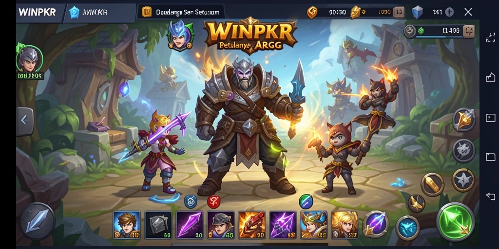 Tampilan gameplay seru dalam dunia ARPG WINPKR.